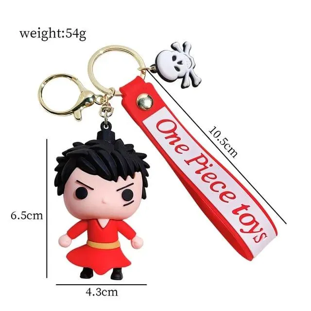 Character 3D Silicon Keychain with Bagcharm and Strap (Choose From DropDown Menu)