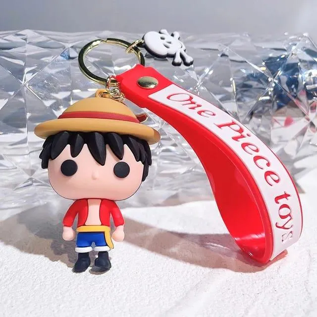 Character 3D Silicon Keychain with Bagcharm and Strap (Choose From DropDown Menu)