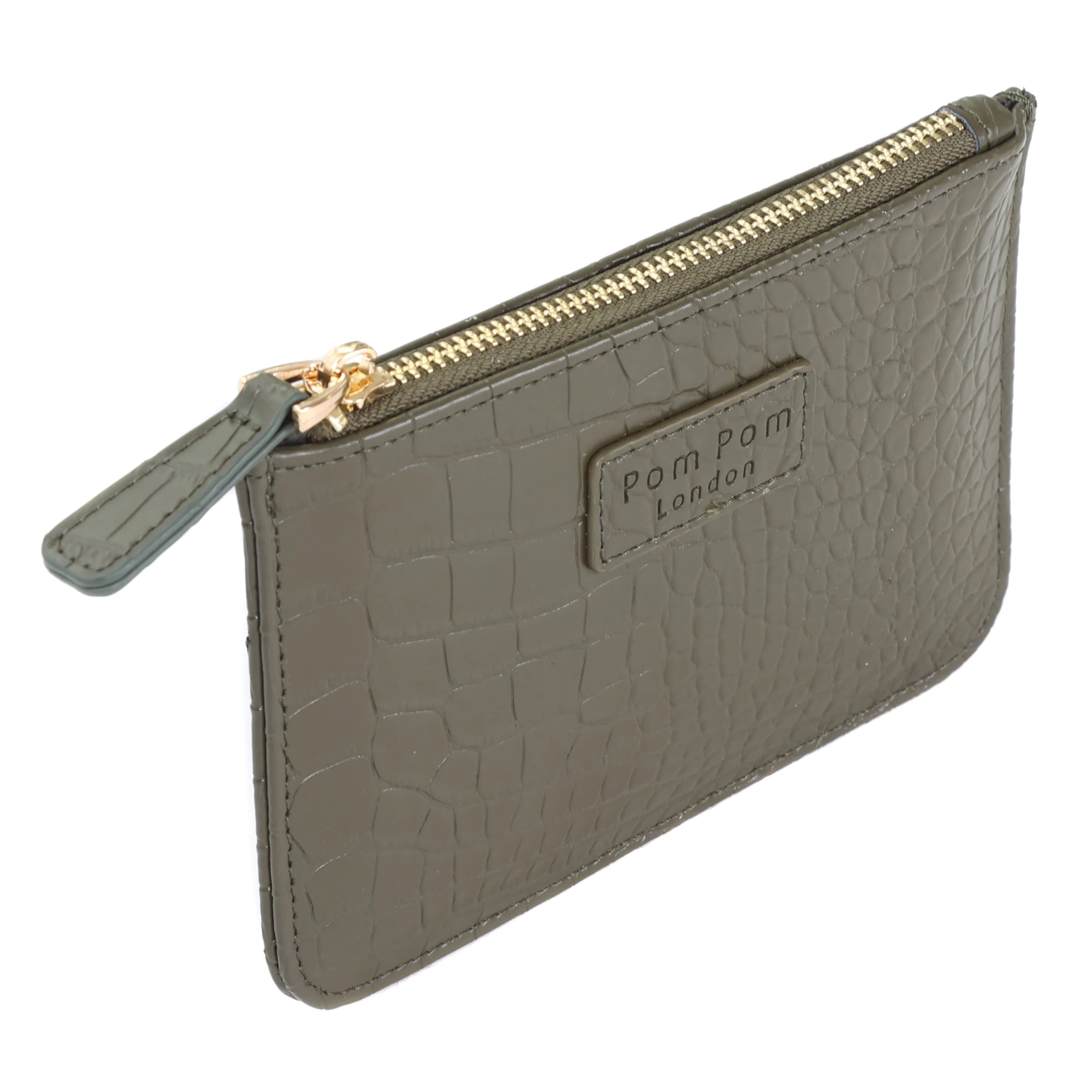 Chelsea Coin Purse Croc Olive Green