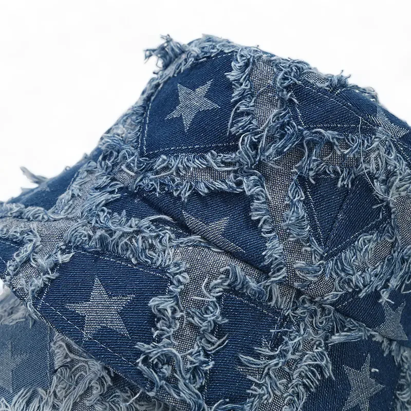 Chokore Distressed Pattern Denim Bucket Hat