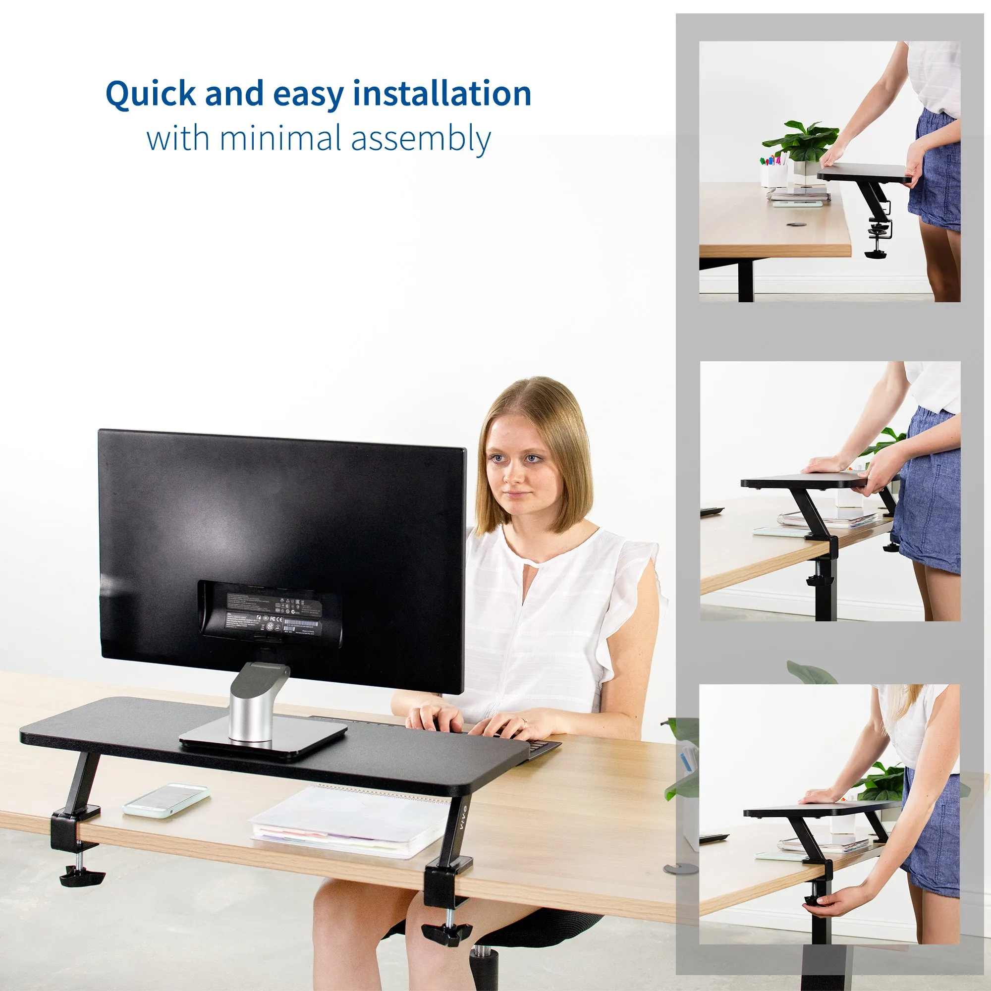 Clamp-on Shelf Monitor Riser