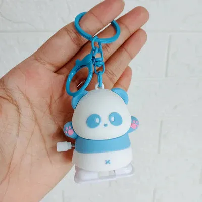 Cute Panda Windup Silicon Keychain With Bagcharm (Choose From Drop Down Menu)