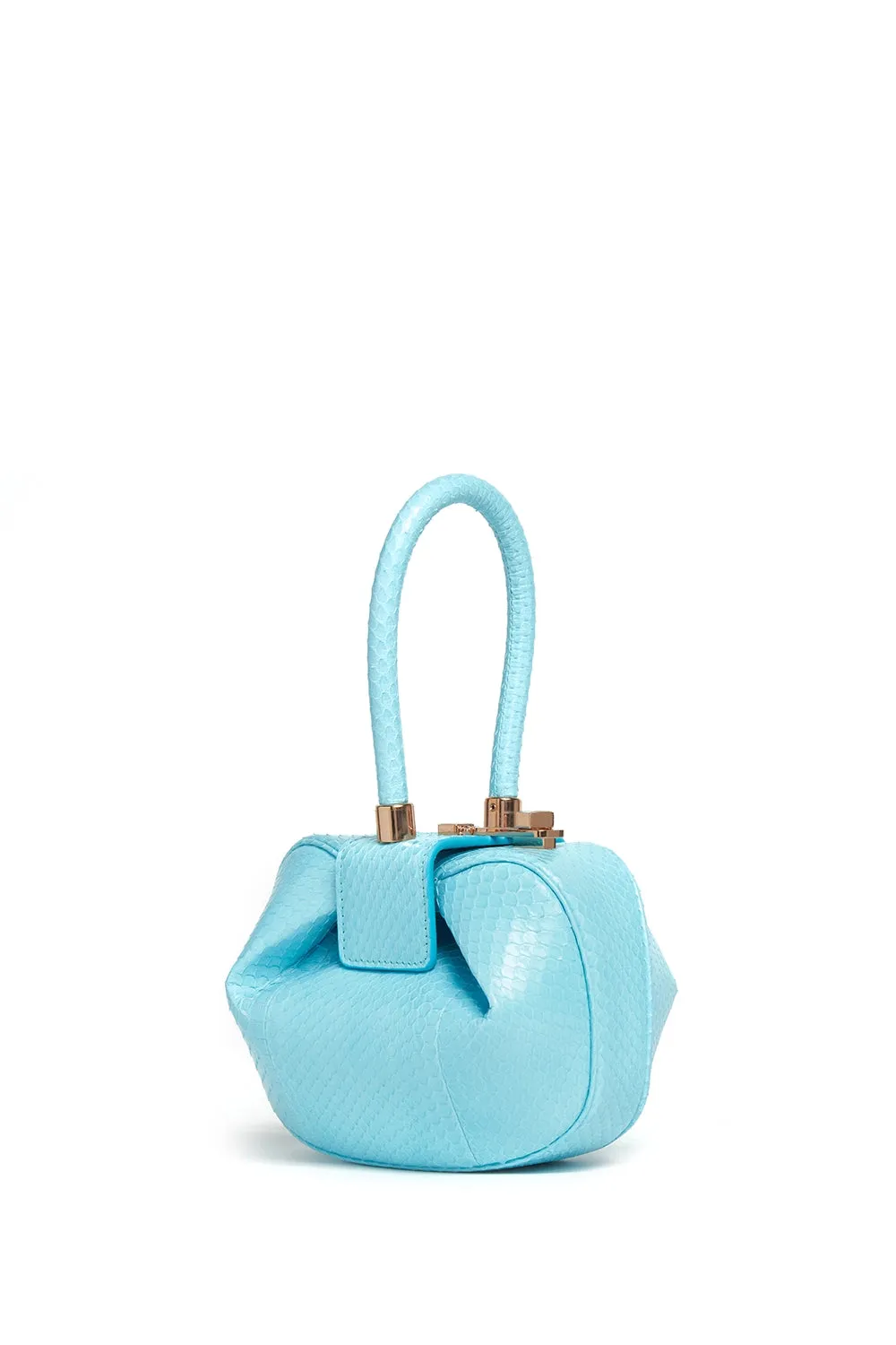 Demi Bag in Pale Blue Snakeskin