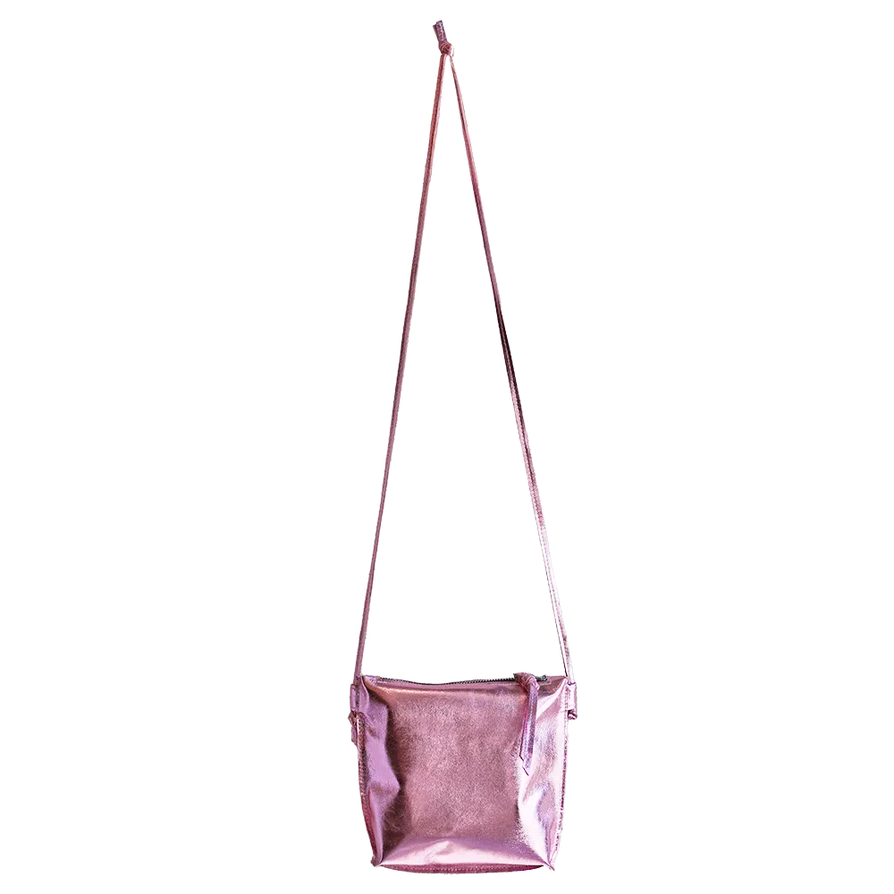 Diana Crossbody Bag in Metallic Rose