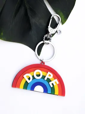 DOPE Rainbow Keychain Bagcharm