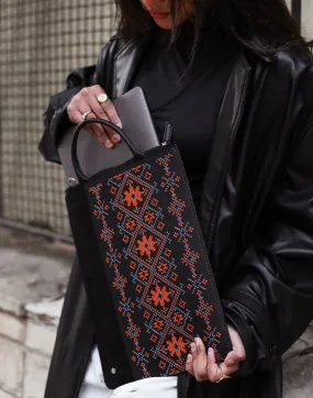 Ethnic Laptop Sleeve In Black