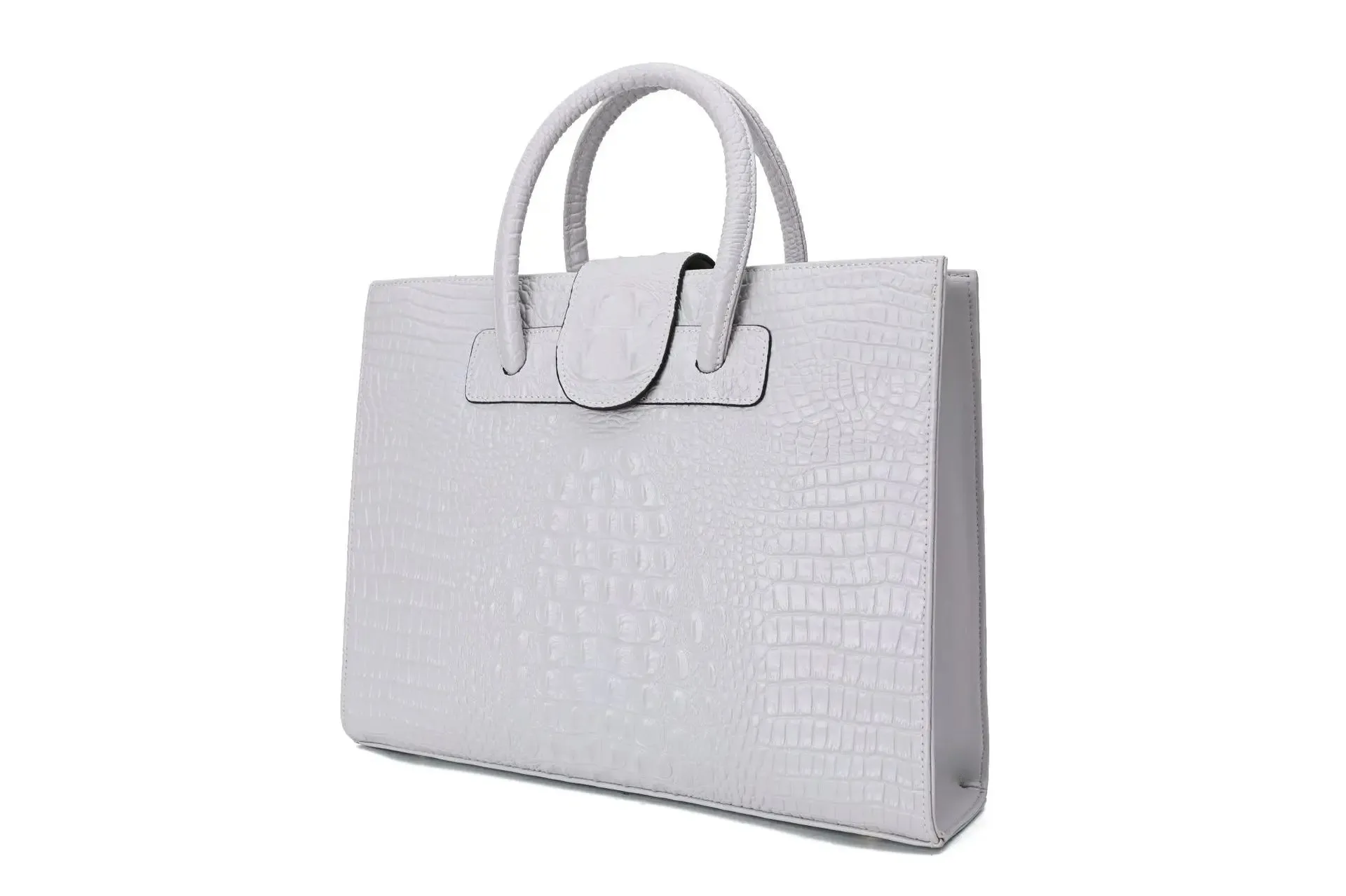 Exquisite Crocodile Pattern Genuine Leather Women's Shoulder Bag - Luxury Fashion for Business and Office, Perfect for Businesswomen and Professionals