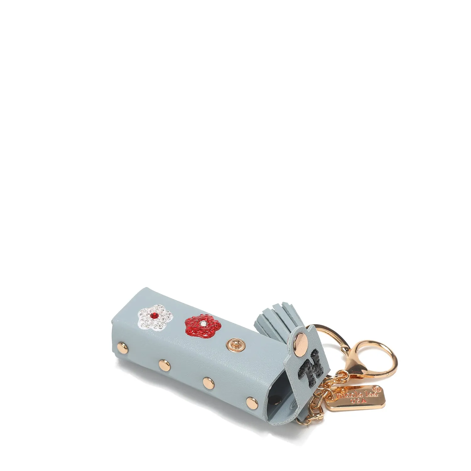 FLOWER LIPSTICK HOLDER KEYCHAIN