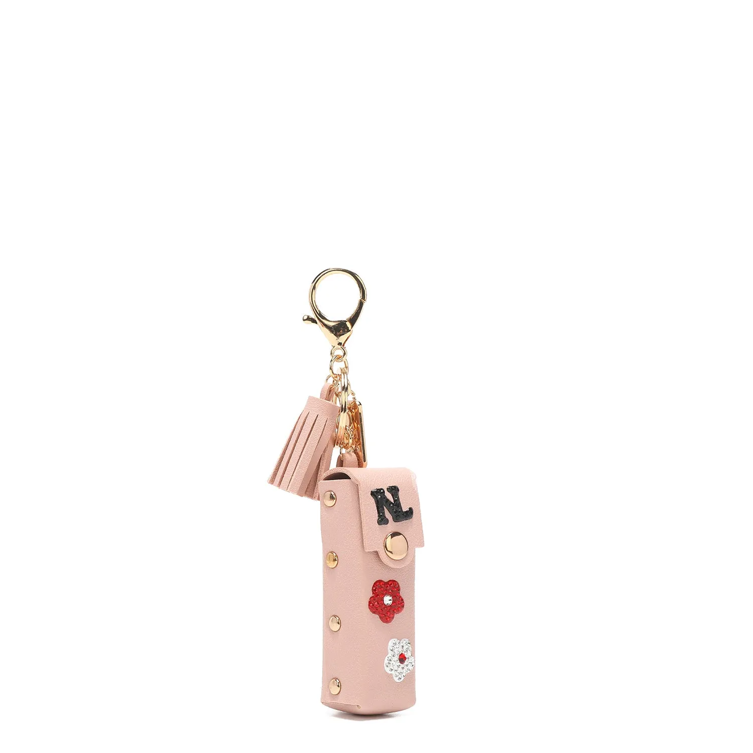 FLOWER LIPSTICK HOLDER KEYCHAIN