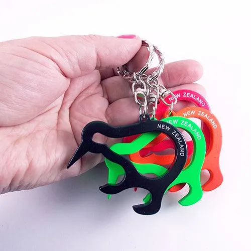 Fluoro Kiwi Bottle Opener Keychains