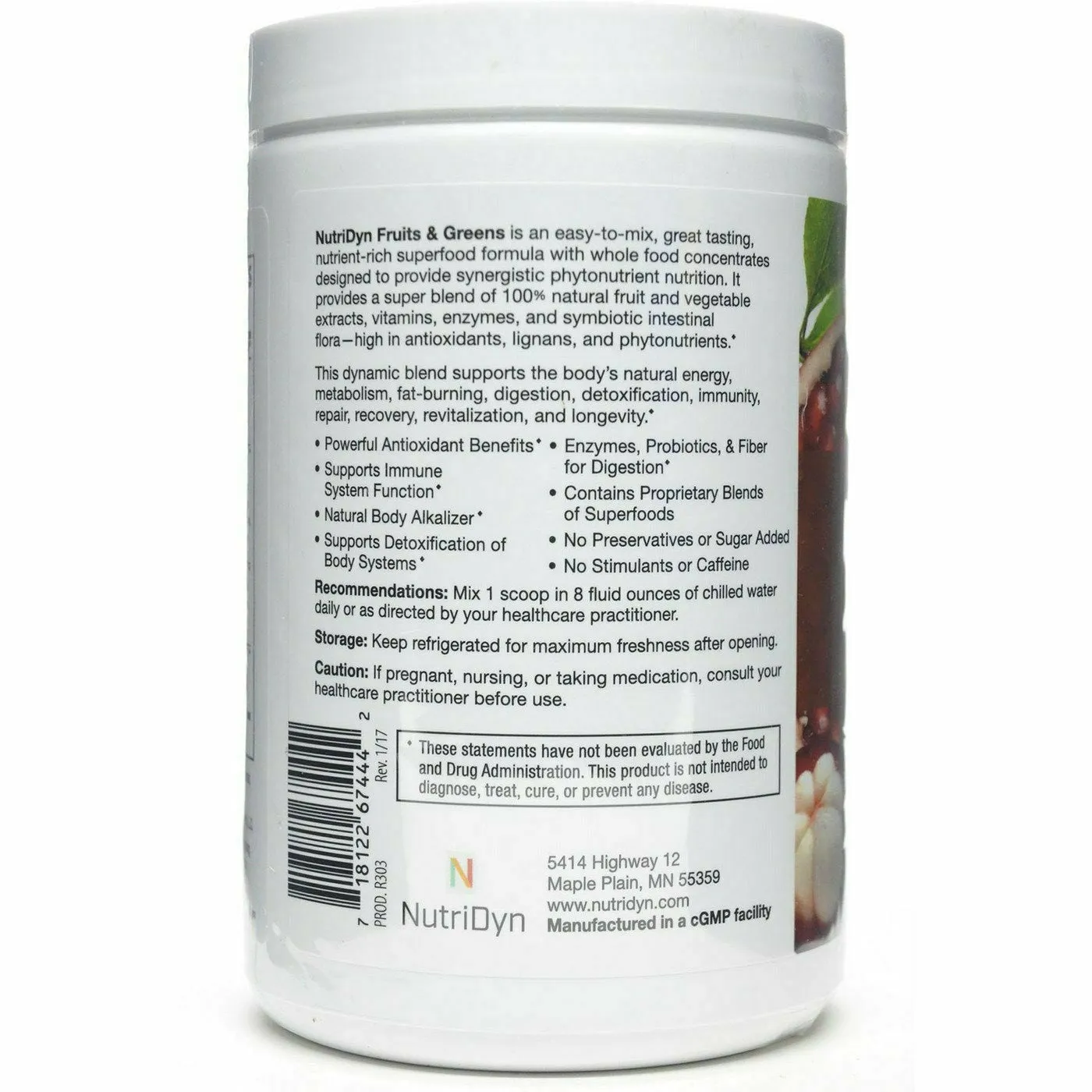 Fruits & Greens Chocolate by Nutri-Dyn