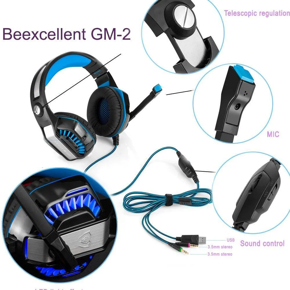 Gaming Headset with Mic GM-2, for PS4 Xbox 1, Laptop, PC, Tablet, Smart phones