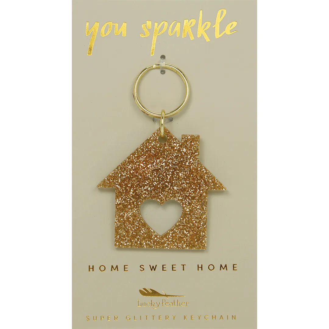 Glitter Keychain - House