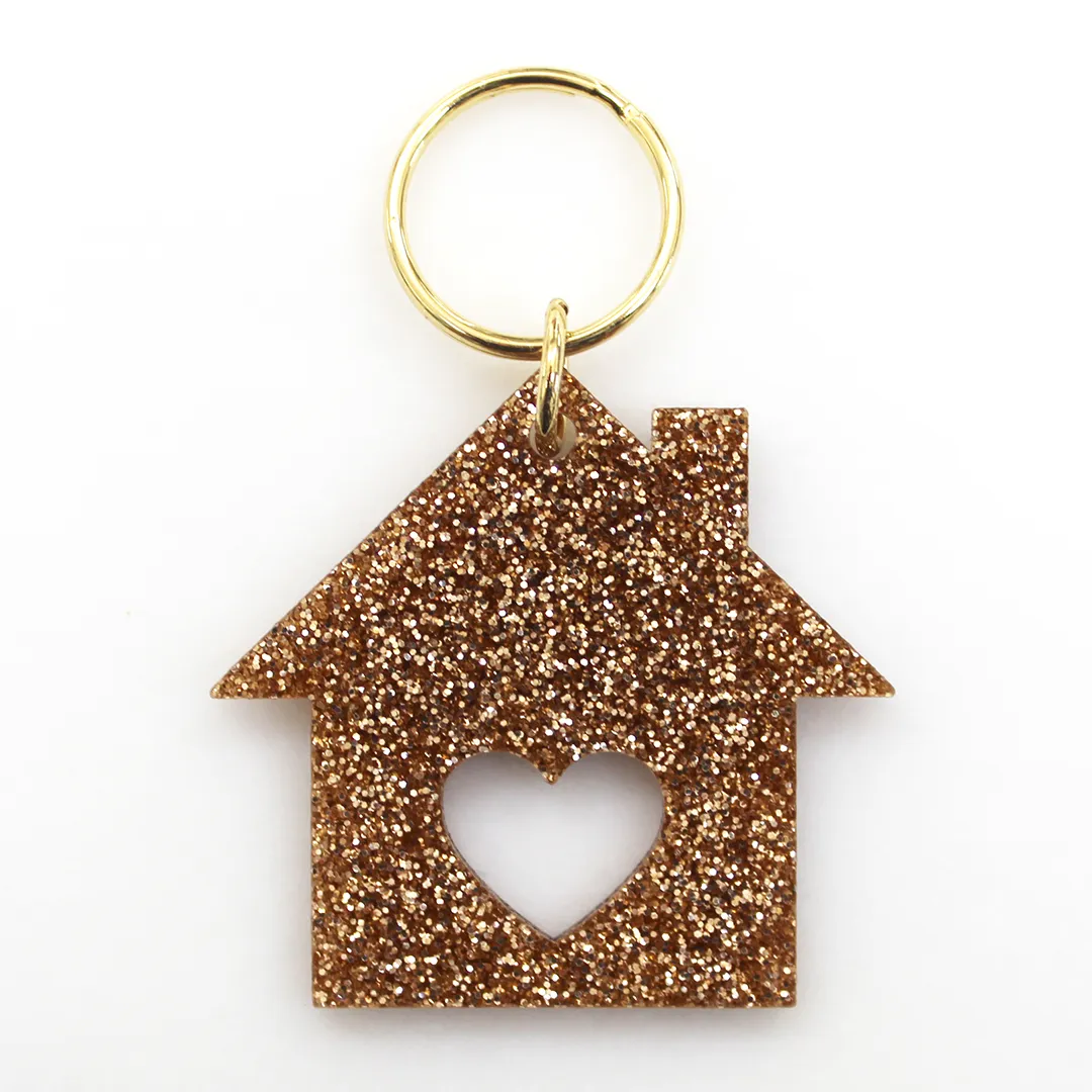 Glitter Keychain - House