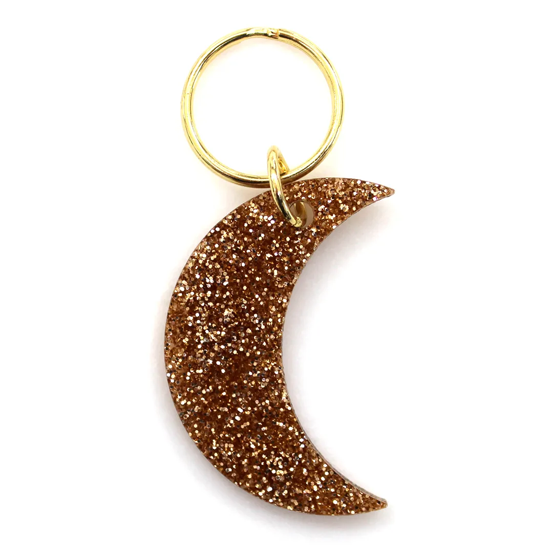 Glitter Keychain - Moon