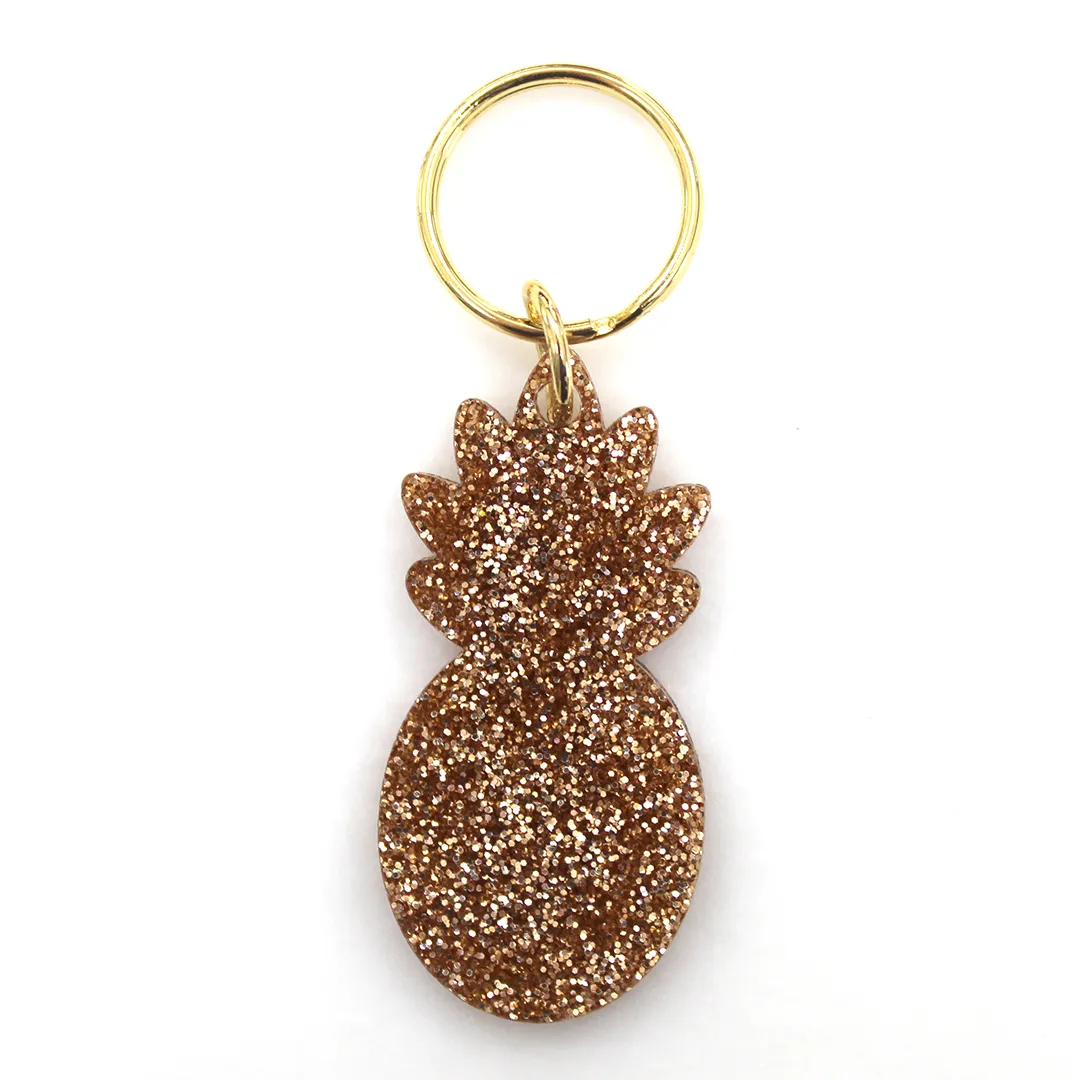 Glitter Keychain - Pineapple