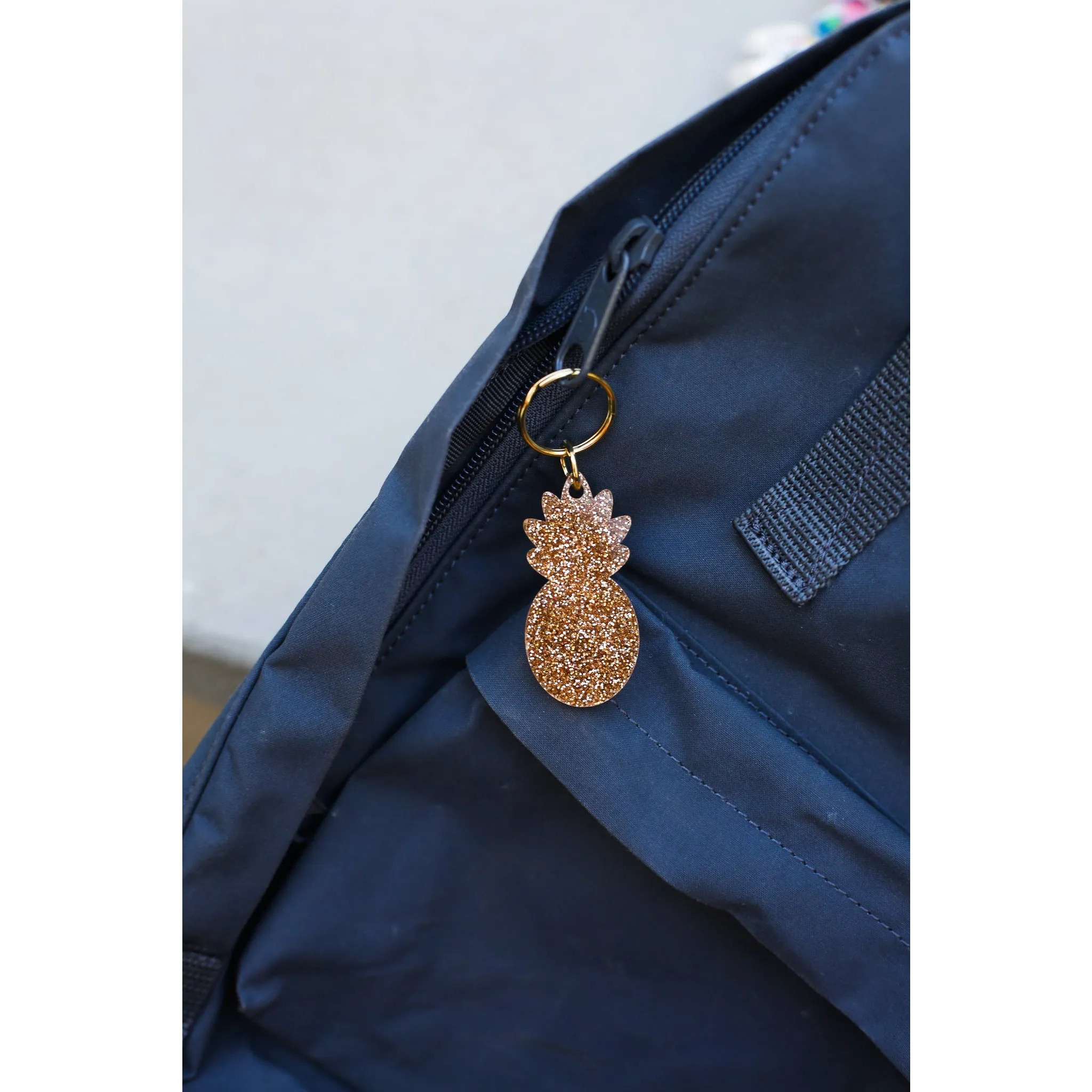 Glitter Keychain - Pineapple