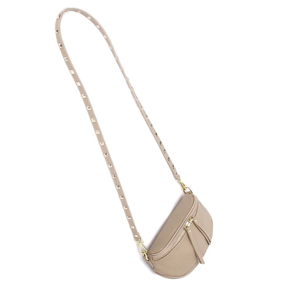 Hi Ho & Co Mini Rocker Bag Taupe/Gold