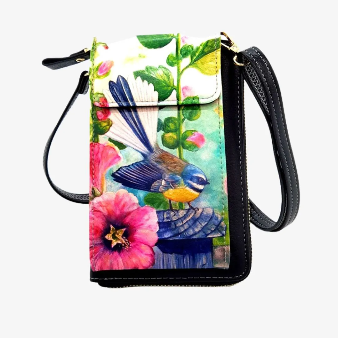 'Hollyhocks' Pocket Cell Phone Bag