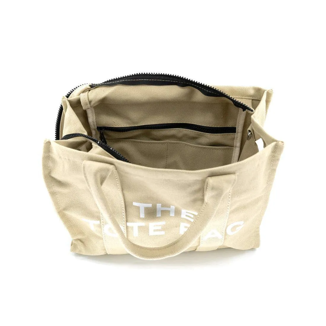 Khaki Canvas Tote Bag