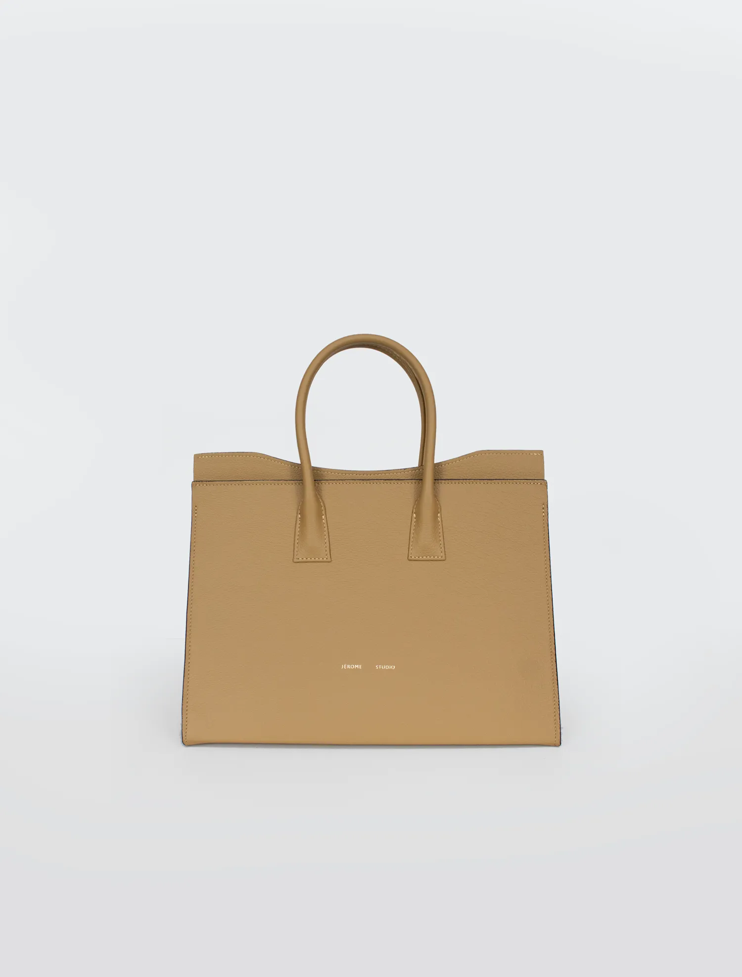 LEATHER TOTE BAG "BENT" IN CORN