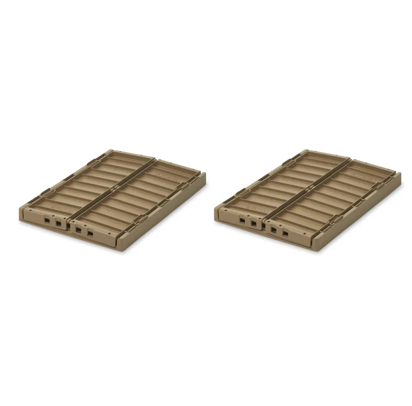 Liewood Weston Medium Storage Crate - Oat (2 Pack)