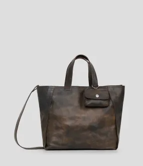 Maribel Leather Tote Bag With Removable Pouch