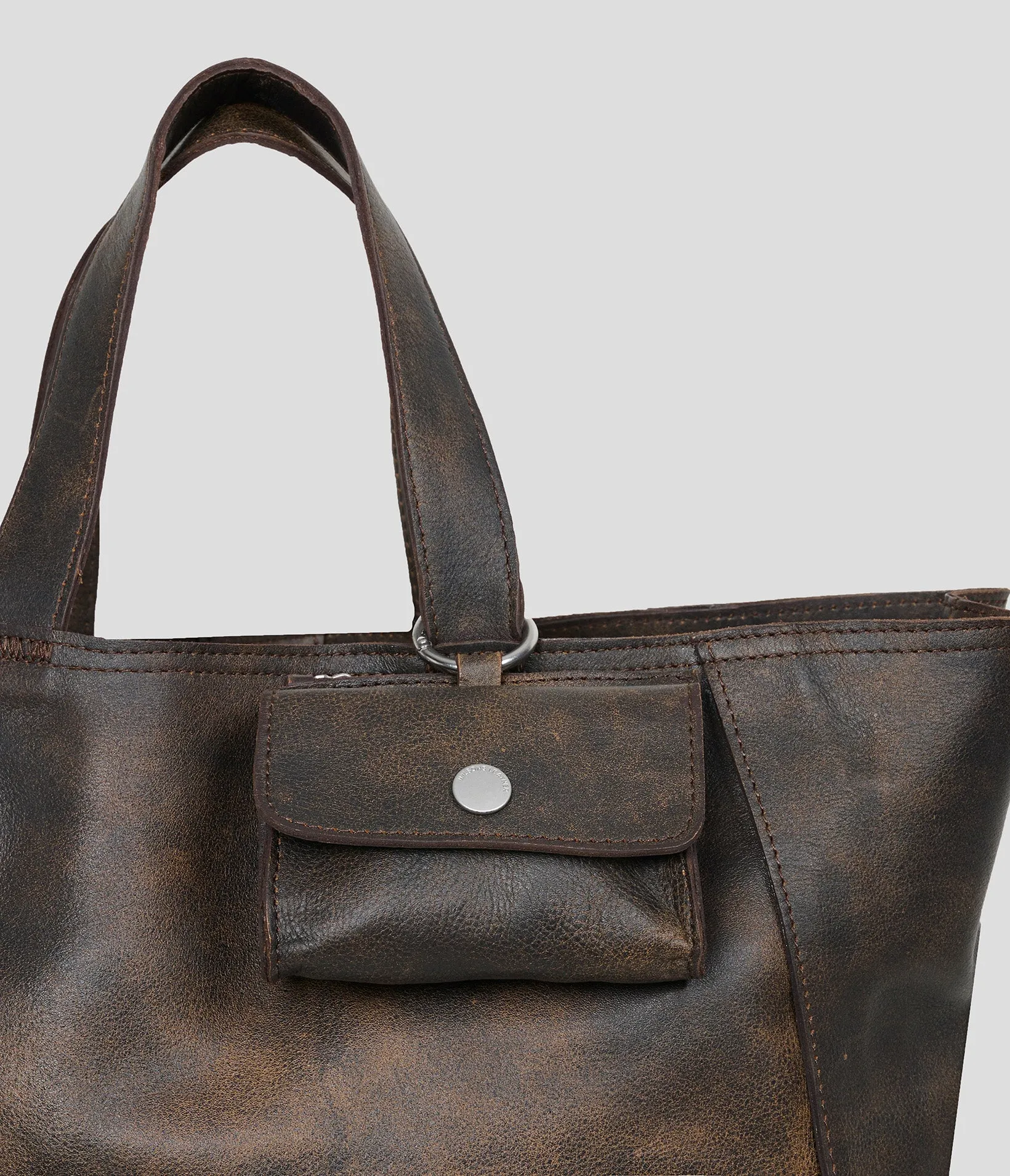 Maribel Leather Tote Bag With Removable Pouch