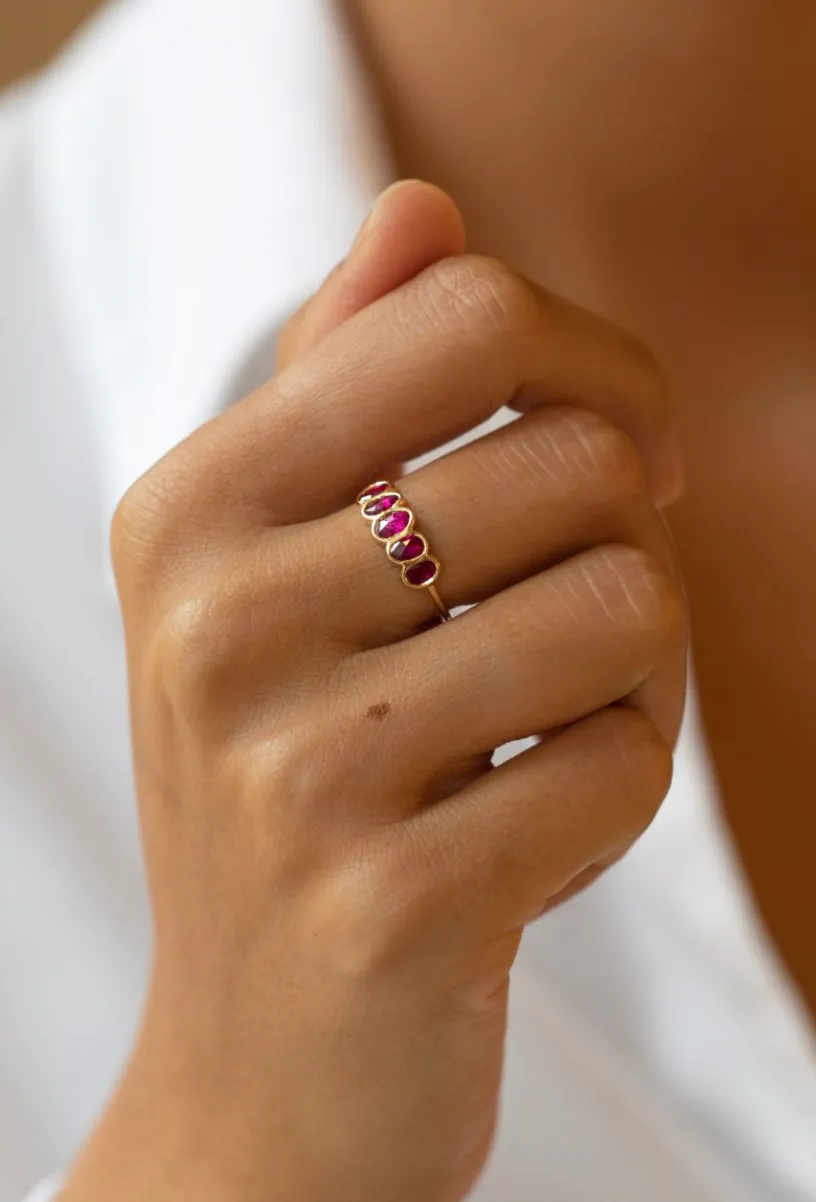 MULTI VIVID RUBY RING