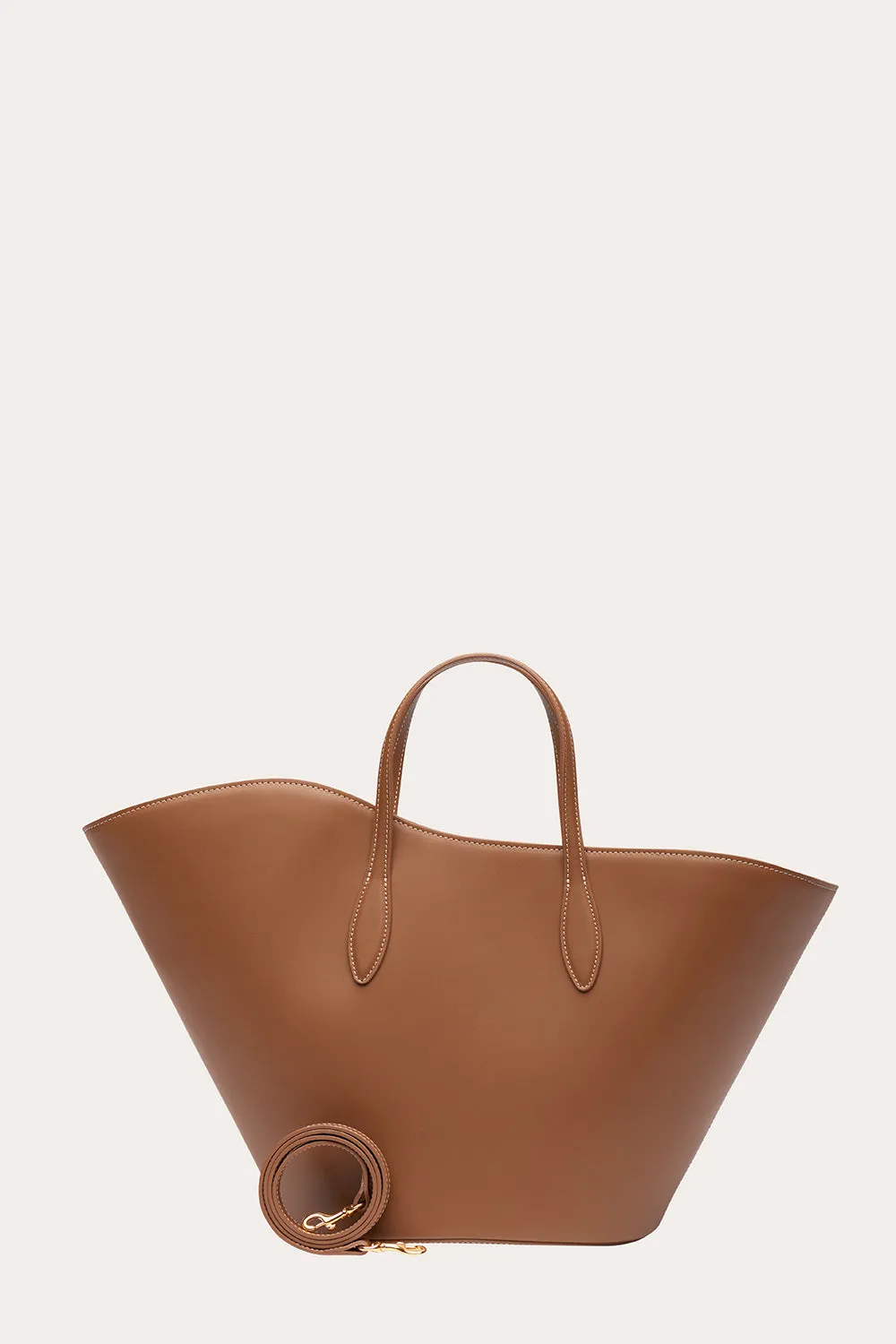 Open Tulip Tote Medium Chestnut