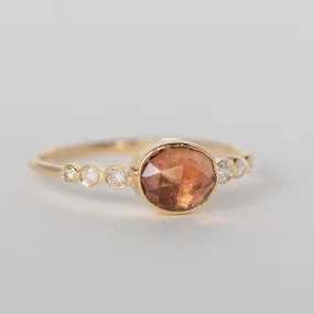 Peach Tourmaline and Diamonds Ring