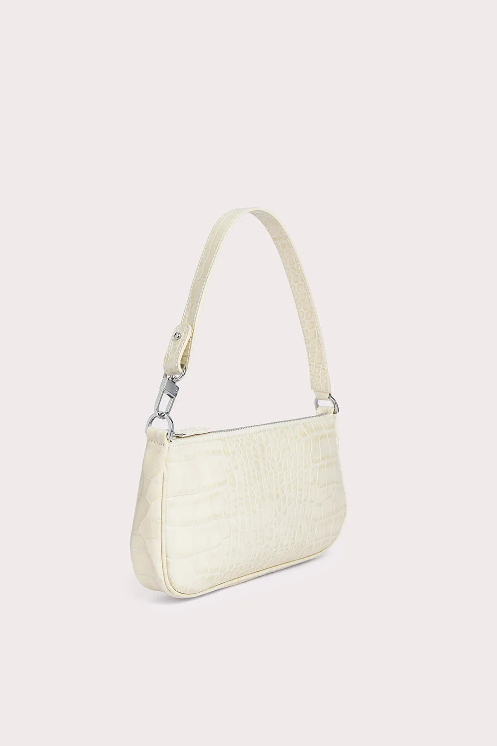 Rachel Cream Croco Embossed Leather