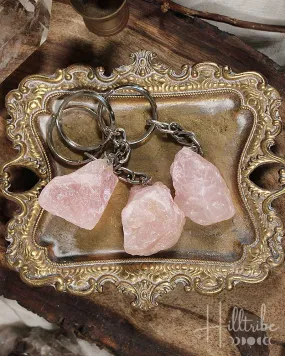 Rose Quartz Gemstone Key Chain