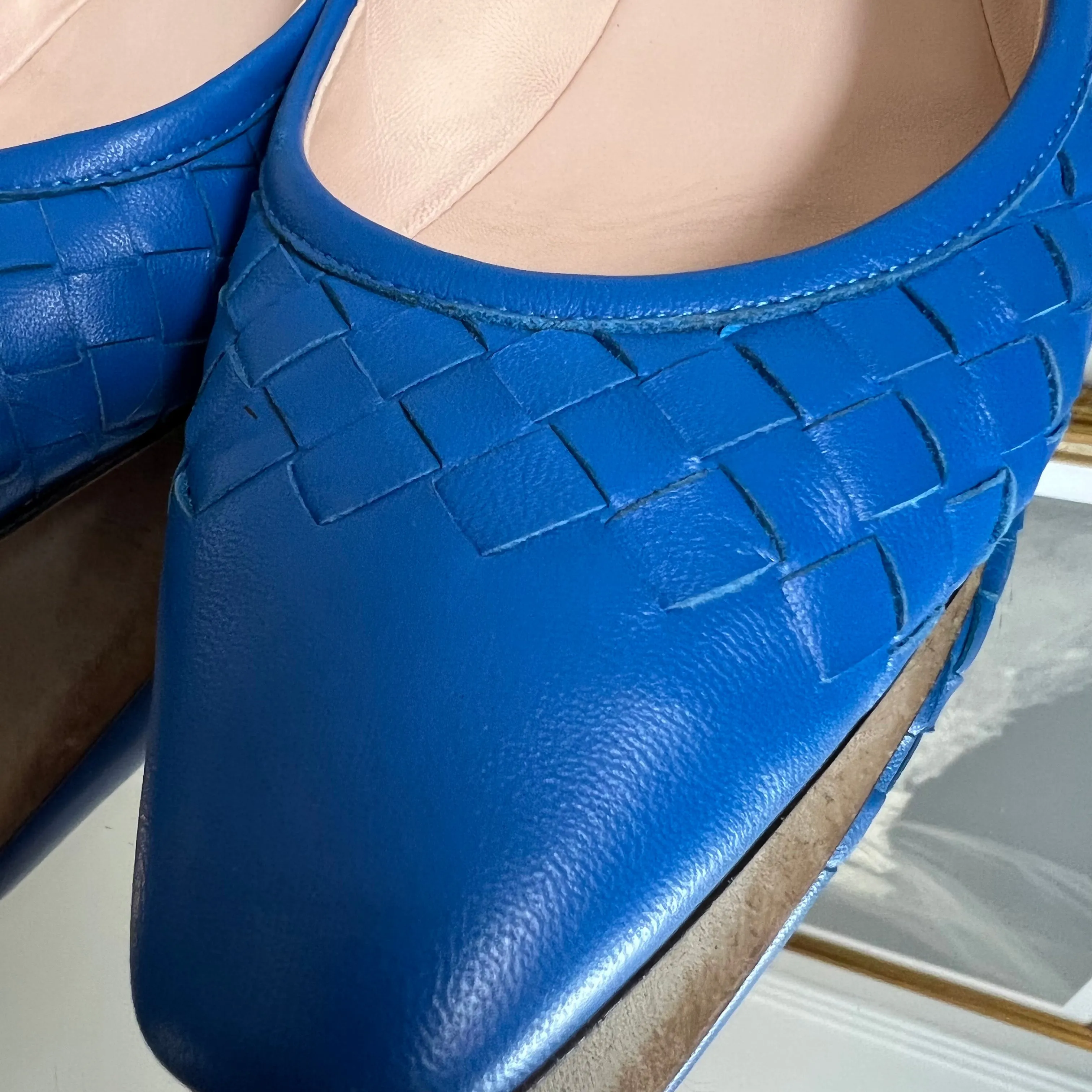 Sapatilha Bottega Veneta Intrecciato Azul Royal