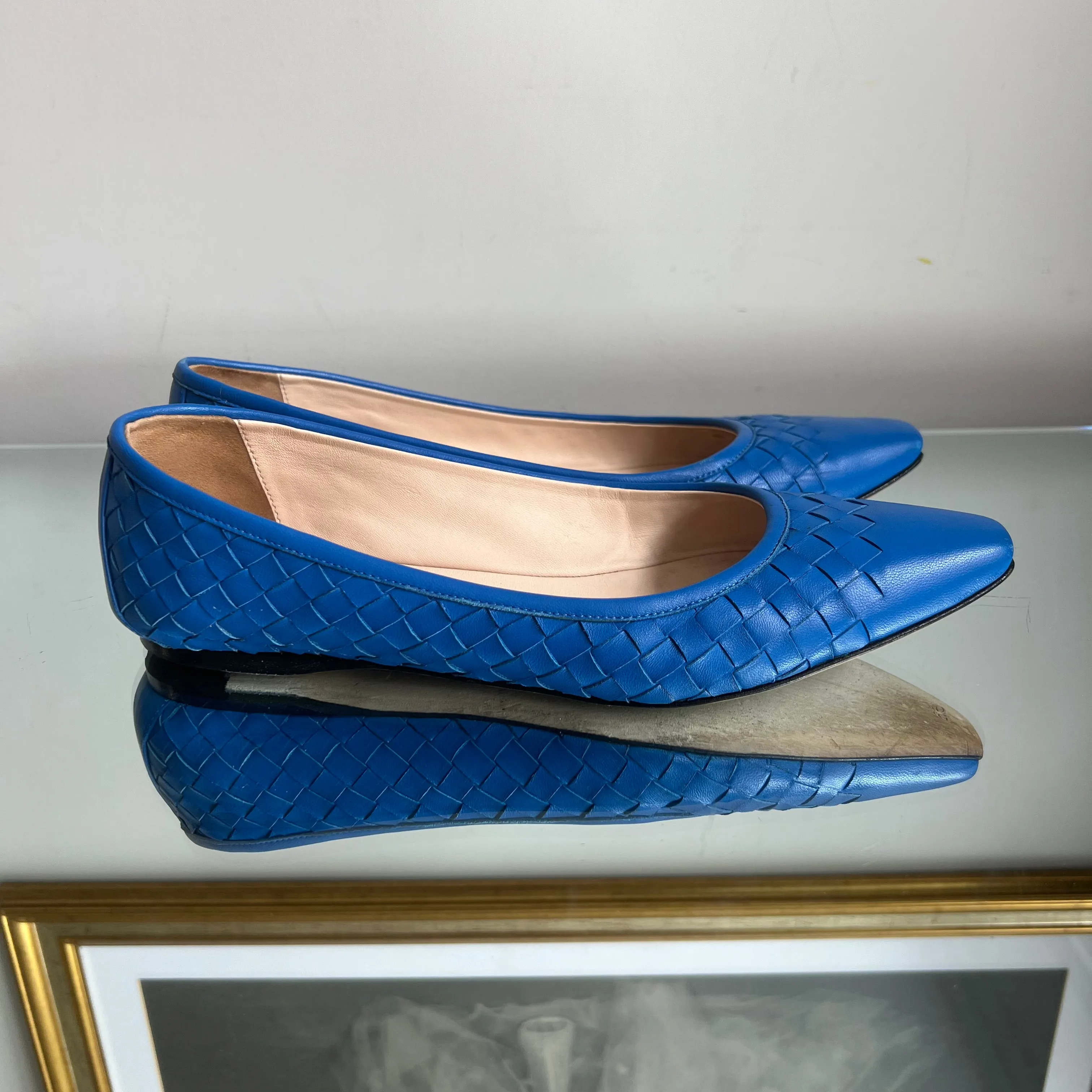 Sapatilha Bottega Veneta Intrecciato Azul Royal