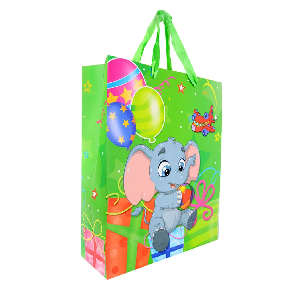 Small Gift Bag with 3D Animal Print - Set of 4