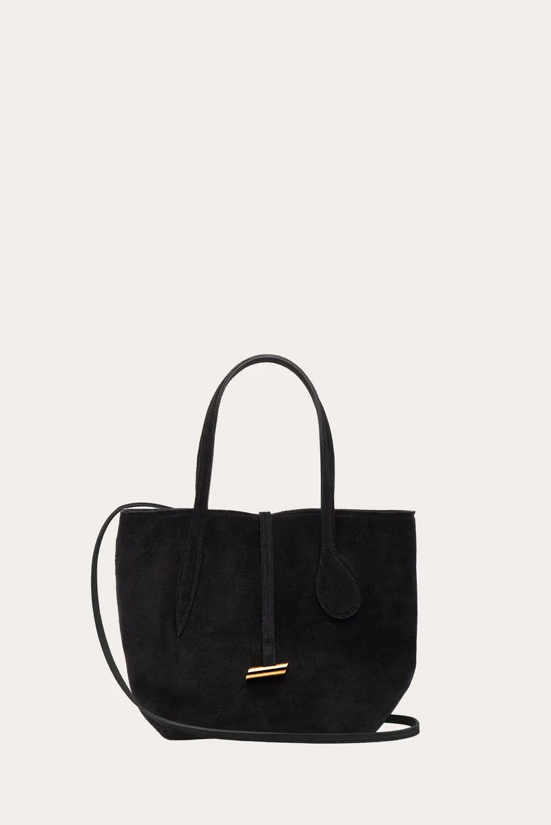 Sprout Tote Mini Black Suede