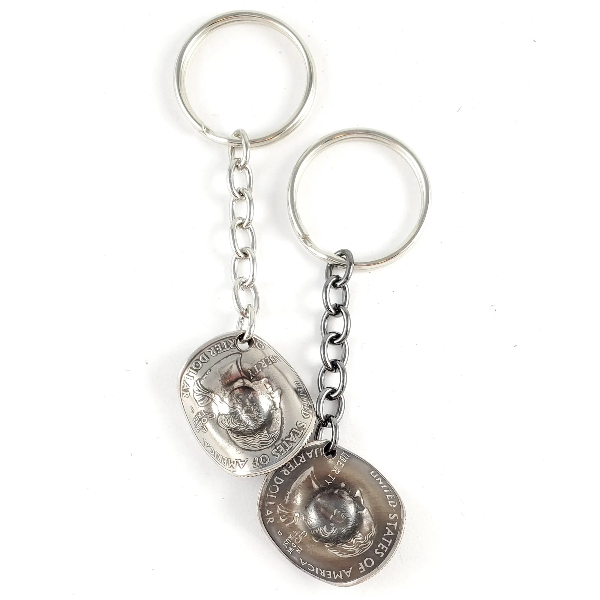 State Quarter Cowboy Hat Coin Keychain - Wholesale