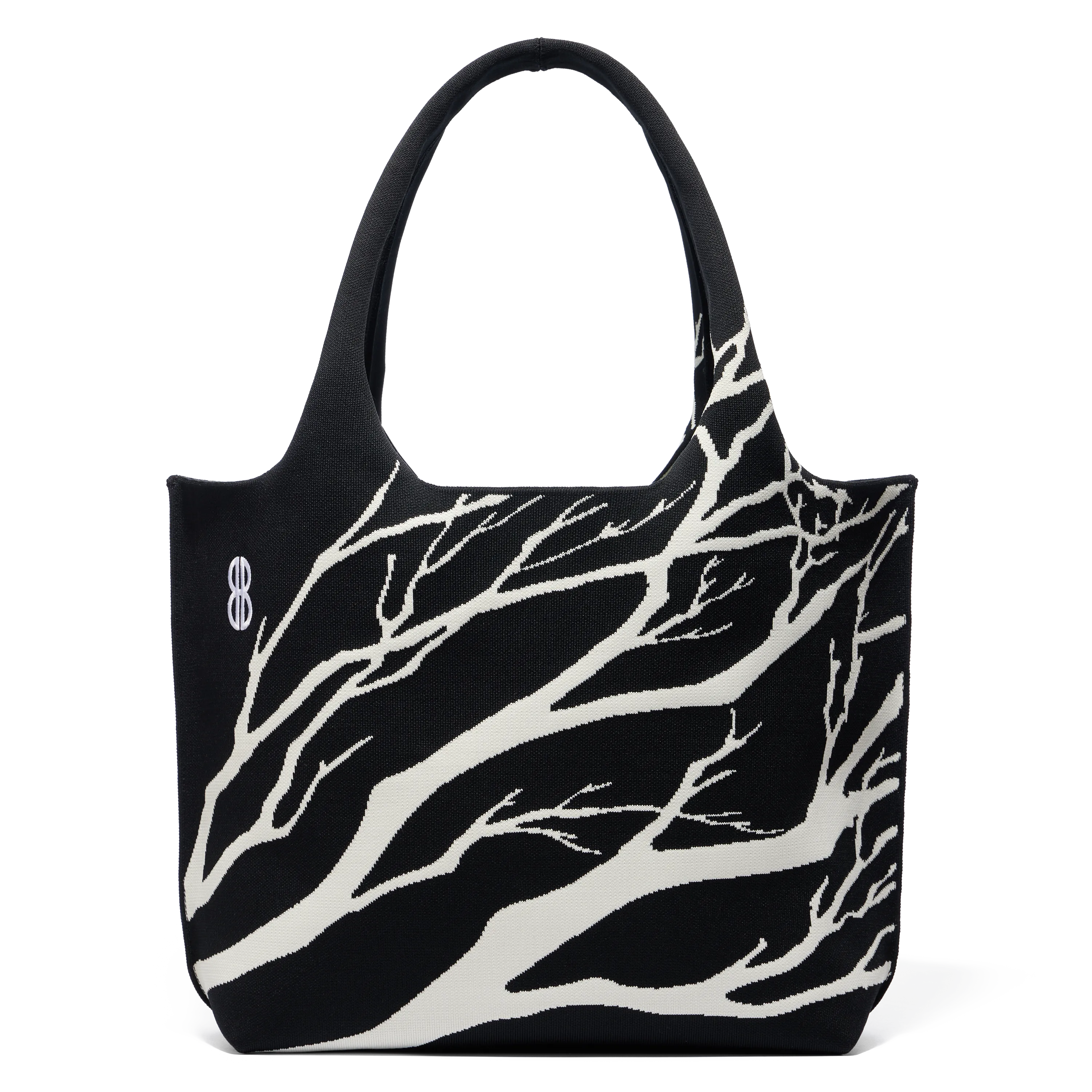 Sutton City Tote - Black Tree Branches with pouch - Large