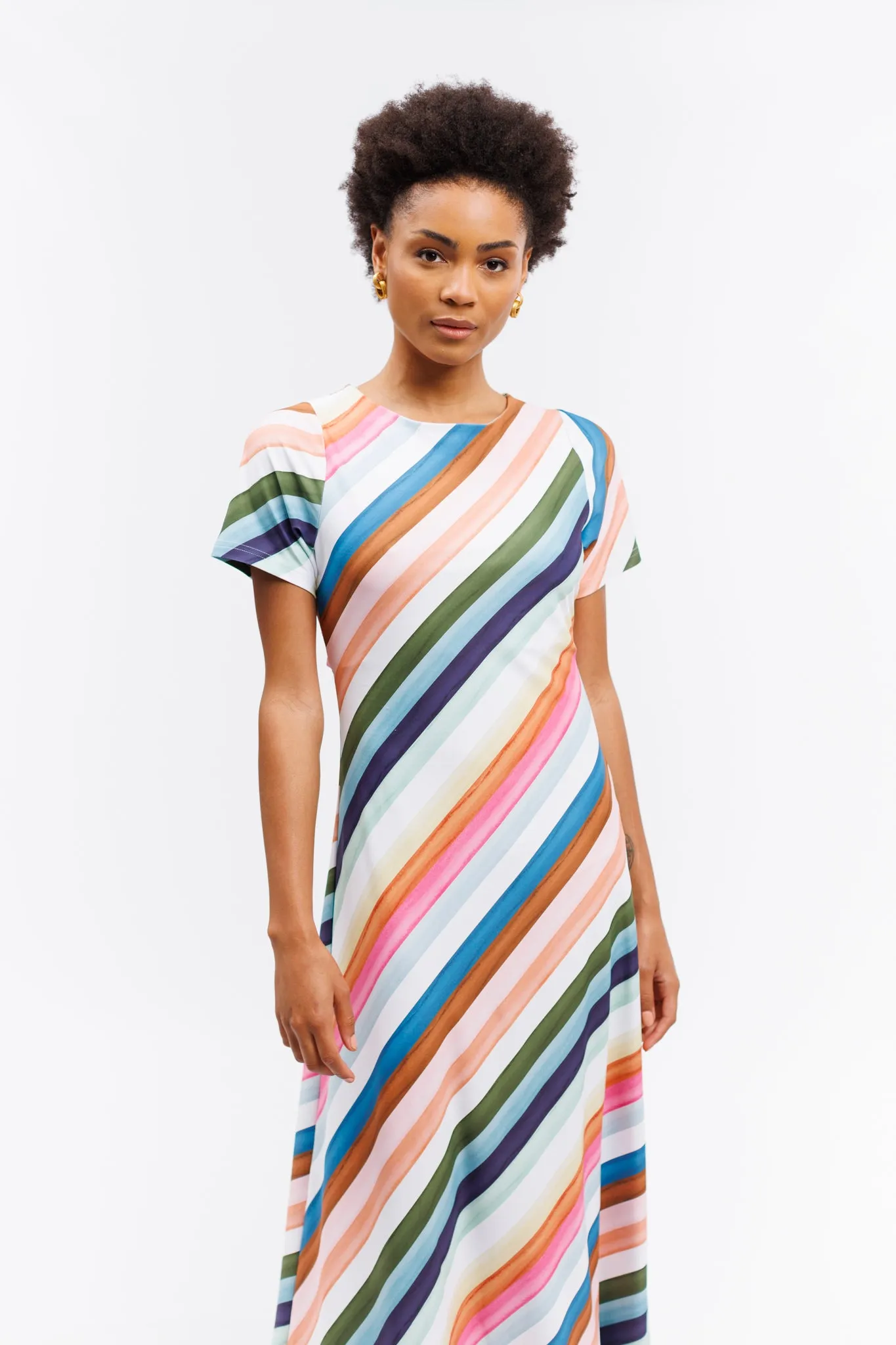 The Celine Dress - Gogo Stripe