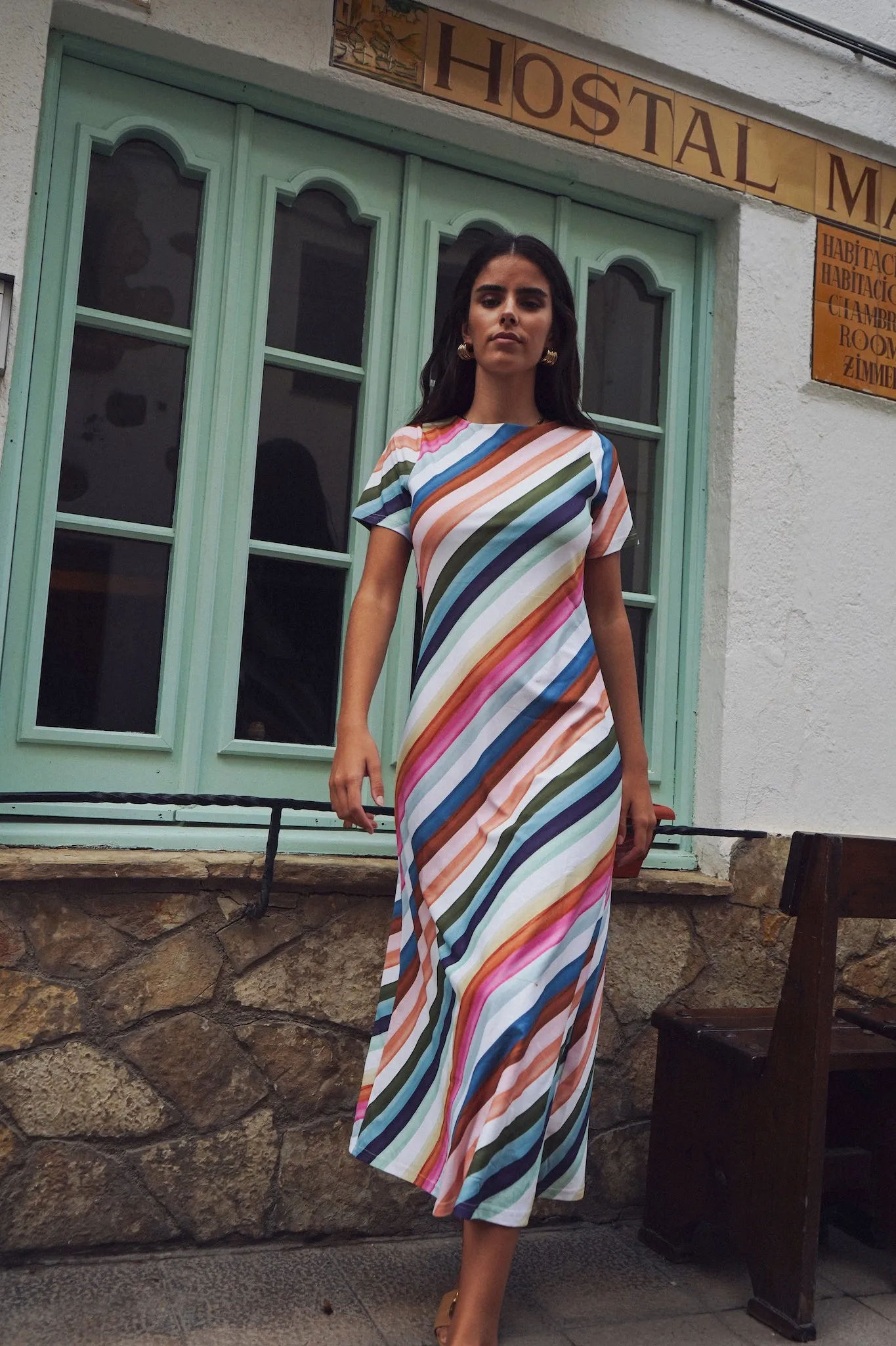 The Celine Dress - Gogo Stripe