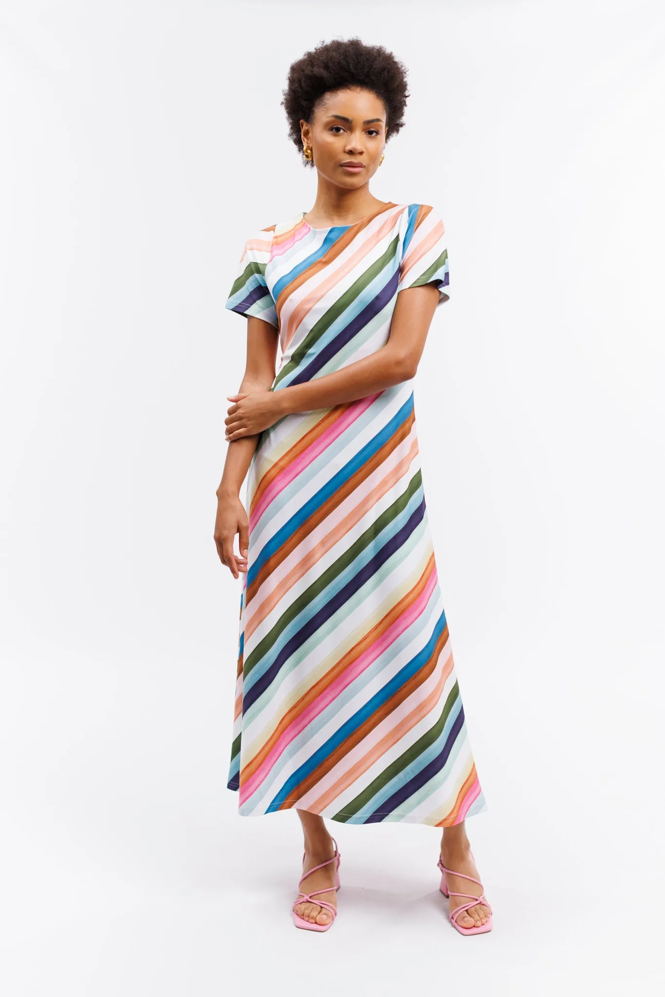 The Celine Dress - Gogo Stripe