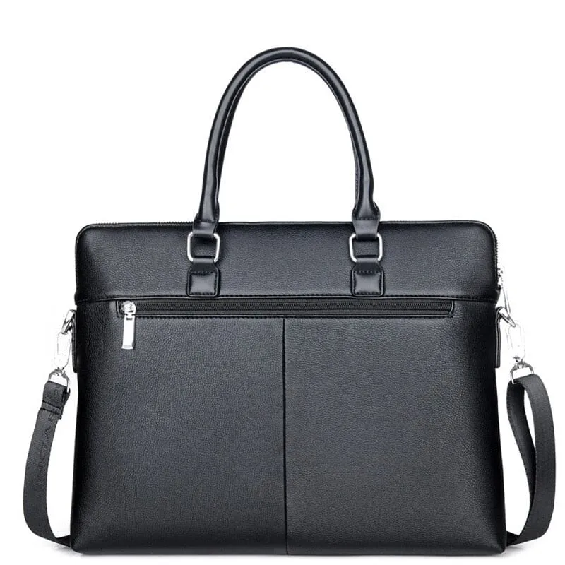 The Maddox Messenger Laptop Shoulder Bag Briefcase - Black