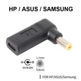 USB-C to Laptop Adapter - 4.8mm X 1.7mm for HP / ASUS / SAMSUNG