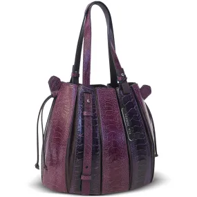 Via Veneta Fern Leather Medium Over The Shoulder Bag | Lilac