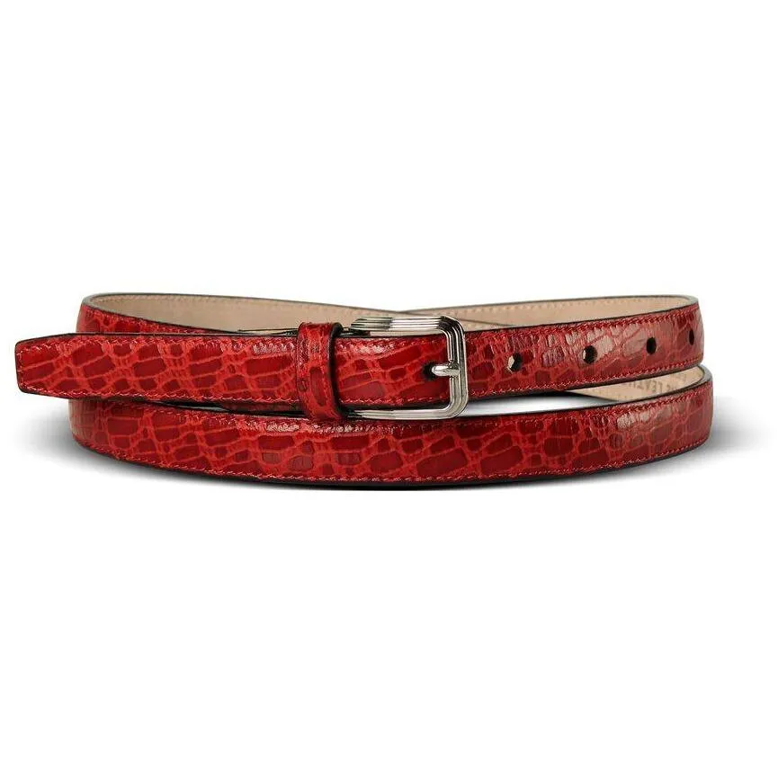 Via Veneta Genuine Leather Belt | Brick Red