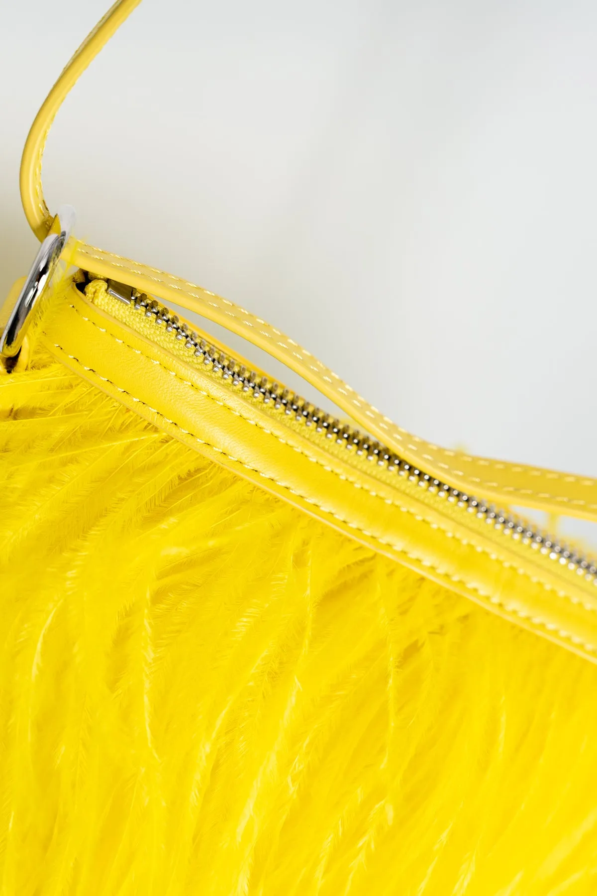 YELLOW FEATHER BAG